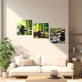 thumbnail image 4 of ZHONGYUTONG 3 Piece Zen Canvas Wall Art Zen Stone Picture Still life Green Bamboo Painting Meditation Artwork for Bedroom Decor Framed (10.00" x 10.00" x 3PCS), 4 of 5
