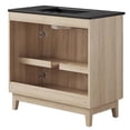 thumbnail image 5 of Modway Miles 36" Wood Bathroom Vanity with Tapered Legs in Black/Oak, 5 of 11