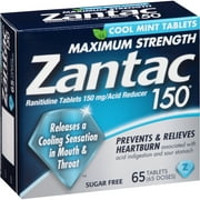Zantac Cool Mint Tablets, 65 CT (Pack of 4)