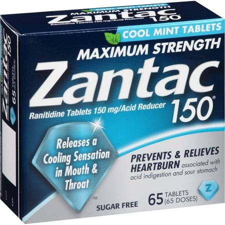 Zantac Cool Mint Tablets, 65 CT (Pack of 4)