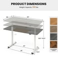 thumbnail image 3 of Giantex Electric Height Adjustable Standing Desk, Ergonomic Stand Computer Workstation, Grey, 3 of 6