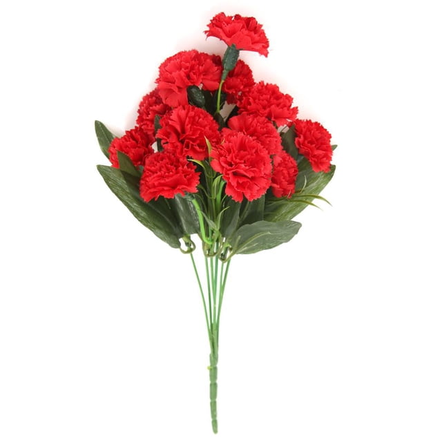 Artificial Clavel Cubierta Del Falsa Floral Sala Estar Boda Pastoral Del Accesorios Fotografía Flores (embalaje Sellado Opp) (rojo)