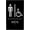 Black w/ Aluminum, variant on ADA CENTRAL SIGNS - 6"X9" Mens Accessible Restroom Sign - ADA Compliant Tactile Graphics Grade 2 Braille Text Acrylic Wall Signs - Bathroom Door Placard Double Sided Tape Wheelchair Handicap Sign