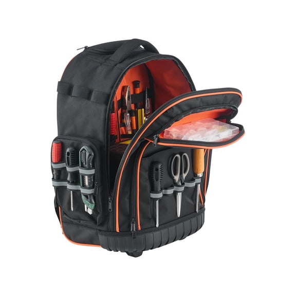 Rolling Tool Backpack 45 Pockets Heavy Duty Roller Tool Bag on Wheels