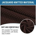 thumbnail image 5 of Stretch Ottoman Slipcover – Round Furniture Protector Fits 24" - 29" Dia, for Footrests, Storage Ottomans & Folding Stools – Elastic Fabric Cover (Chocolate, Large), 5 of 8