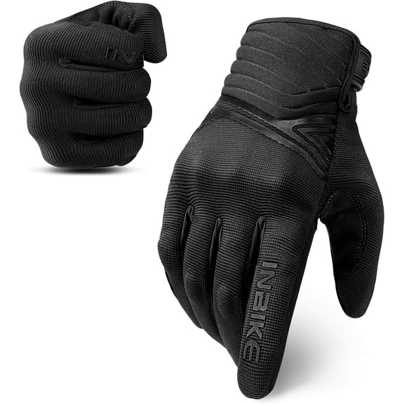 Breathable Mesh Motorcycle Gloves Touchscreen with TPR Palm Pad Hard Knuckles