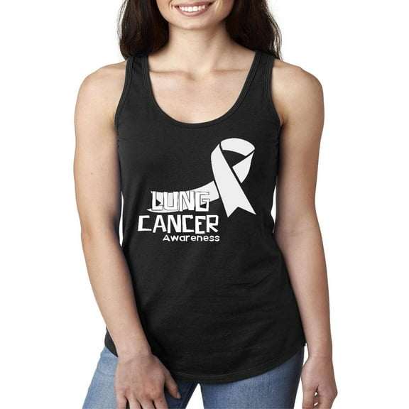 NIB - Women's Racerback Tank Top, up to Women Size 2XL - Lung Cancer