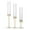 Gold, variant on 3 Candlesticks Fluted Candle Holder Ribbed Glass Candle Holder Gold Candlestick Holders Metal Tall Windproof Candle Sticks Holder Set for Wedding Home Decoration Outdoor