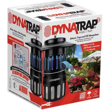 Dynatrap DT1050 Indoor/Outdoor Insect Trap 15 Watts - Effective Insect Control | Covers 1/2 Acre