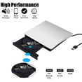 thumbnail image 2 of External CD DVD Drive, USB 3.0 Portable CD/DVD +/-RW Drive/DVD Player for Laptop CD ROM Burner Compatible with Laptop Desktop PC Windows Linux OS Apple Mac White, 2 of 7