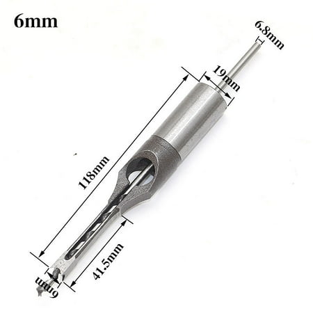 

Asdomo 6mm Woodworker Square Hole Drill Bit Auger Mortising Chisel Carve Woodworking Tools