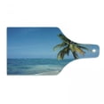 thumbnail image 1 of Cacun Cutting Board, Image of a Single Palm Tree on the Beach Seaside Layout Holiday Destination, Decorative Tempered Glass Cutting and Serving Board, in 3 Sizes, by Ambesonne, 1 of 2