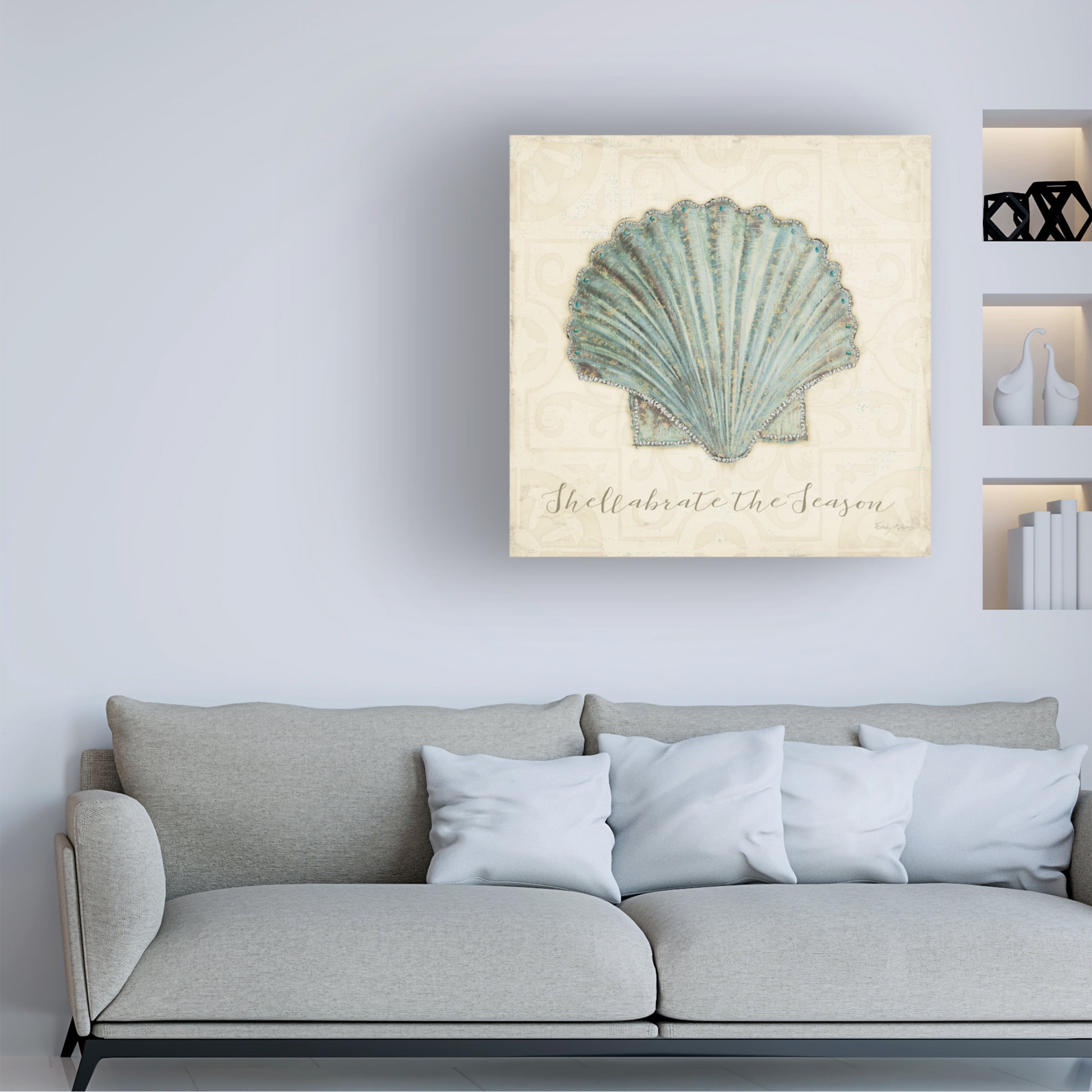 Trademark Fine Art 'Beach Treasures I Christmas' Canvas Art by Emily Adams