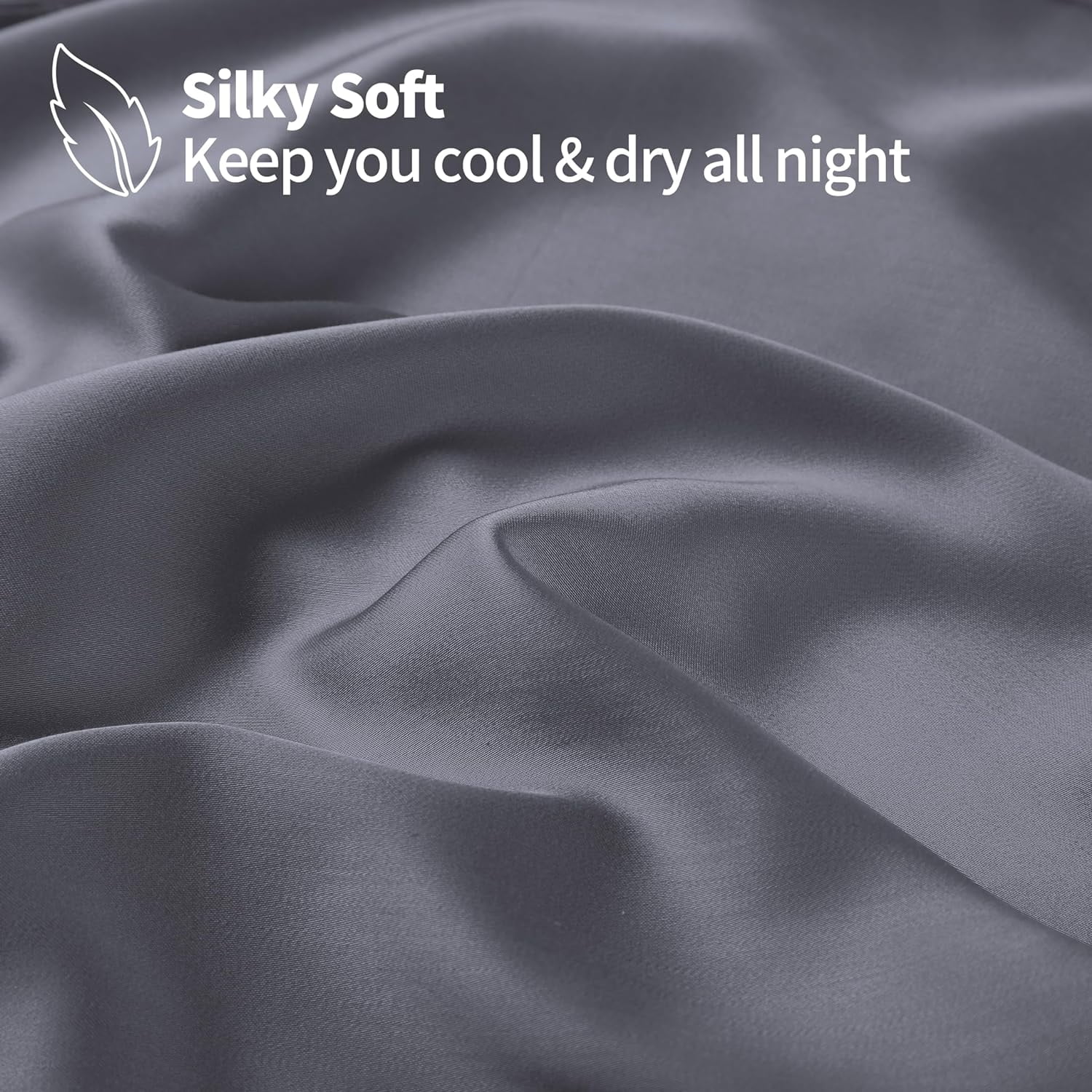 otnbgsr Bamboo Viscose Sheet Set Queen 2026 Upgrade 400 Thread Count Cooling Bed Sheets 16 Inch Deep Pocket Soft Breathable 4 Piece Set Navy Blue
