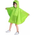 thumbnail image 2 of Poncho de Pluie pour Enfants Veste à Capuche Imperméable, Vert Herbe, m, 2 of 5
