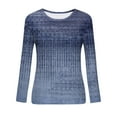 thumbnail image 4 of Women's T-Shirts Long Sleeve Womens Fall Tops Printed Loose Crewneck Blouses Dressy Casual XL, 4 of 4