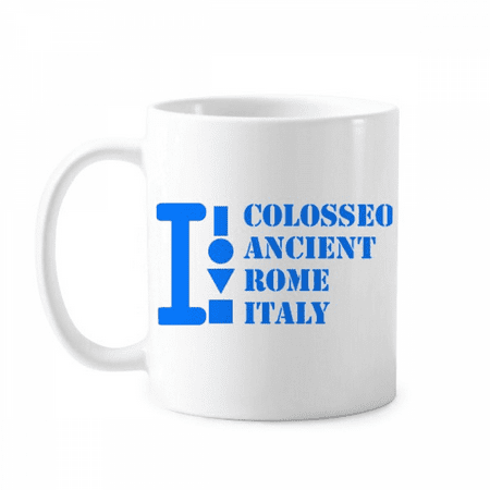 

Colosseo Ancient Roman Italy Mug Pottery Cerac Coffee Porcelain Cup Tableware