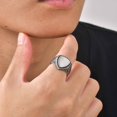 thumbnail image 6 of VNOX Men's Stainless Steel Brushed Triangle Signet Ring Silver Tone Minimalist Statement Ring Everyday Wear Birthday Gift, 6 of 7