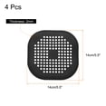 thumbnail image 2 of Uxcell 4packs Shower Drain Hair Catcher Square Drain Strainer for Shower Kitchen, Black, 2 of 5