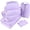 Purple-5, variant on 4 Set Compression Packing Cubes, Travel Luggage Organizers and Storage Packing Cubes, Blue