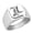 Silver, variant on Initial Royal Letter L Monogram Stainless Steel Signet Ring