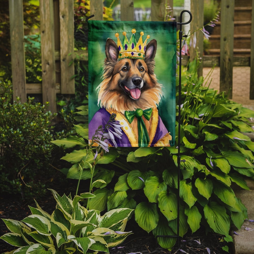 Belgian Tervuren King of Mardi Gras Garden Flag 11.25 in x 15.5 in
