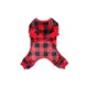 thumbnail image 2 of 1pc Flannel Christmas Striped/plaid Warm Pet Jumpsuit, Cat Dog Winter Clothes, 2 of 3