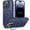 Deep Blue, variant on Magnetic for iPhone 13 Case & iPhone 14 case, Compatible with Magsafe, Built-in Stash Stand, Matte Scratch-Resistant Back Cover Shockproof Phone Case for iPhone 13/ iPhone 14, Pink