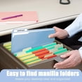 thumbnail image 3 of 18 Pcs Manilla Folders 8.5 x 11 Inch, 1/3-Cut Tab Colored File Folders Letter Size, Plastic Folder Aesthetic, School Business Office Manila Folders for Documents Paper, 3 of 5