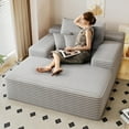 thumbnail image 6 of Oversized Chaise Lounge Cloud Boneless Chair Sleeper Couch Reading Chairs Modern Sofa Bed Lounger for Living Room/Moviebonus | Room No Assembly Required (Grey), 6 of 8
