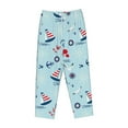 thumbnail image 4 of Bingfone Pajamas For Women,Sailboats Anchors Pajama Pants With Pockets-Small, 4 of 9