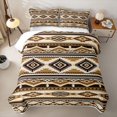thumbnail image 2 of Homewish Aztec Geometric Rhombus Twin Quilt Set,Vintage Brown Boho Twin Coverlet Set,2 Pieces, 2 of 7