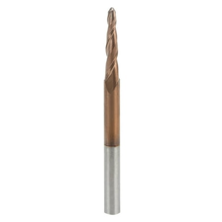 

Milling Cutter R1.0x15xD4x50 Conical Ball Head Tungsten Steel Cutting Tools with Coated for End Milling Slotting