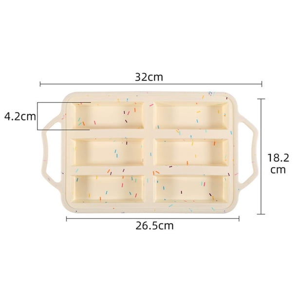 Molde De Silicona 6 Agujeros Cake Pan Rectángulo Molde De Silicona Para Pasteles Moldes Para Hornear Moldes Para Pasteles Herramientas Para Hornear Yuarrent HA022632-00