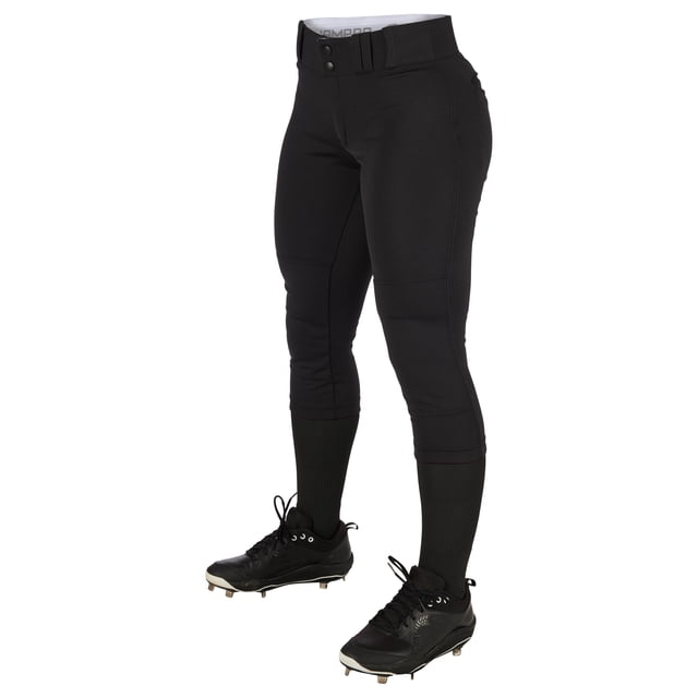 Pantalones de softball CHAMPRO Tournament Traditional para niñas, negros