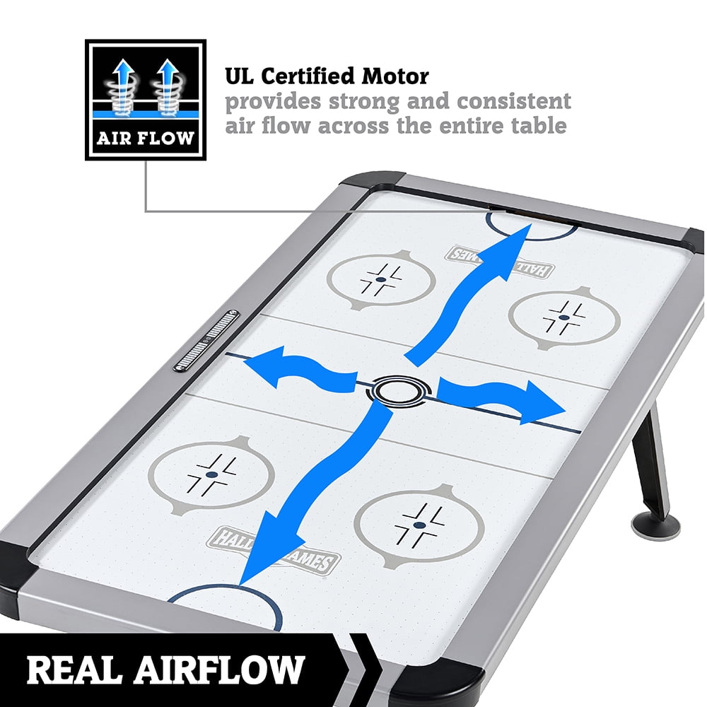 7 ft. Arctic Rush Air Hockey Table with Pusher and Puck Set by Hall of Games