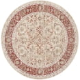 thumbnail image 2 of SAFAVIEH Windsor Jayna Traditional Area Rug, Ivory/Red, 6' x 6' Round, 2 of 5