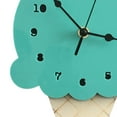 thumbnail image 5 of Wall Clock, Wall Decorative Clock, Household, Simple, Ice Cream Shaped, Bedroom Clock Hanging Clock for Kids Wall Home Decor Green, 5 of 6