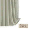 thumbnail image 3 of Leodye 1PCS Striped Shower Curtain - Heavy-duty Linen with Tassel, Water-repellent Vintage Style -35.43x70.86in, 3 of 7