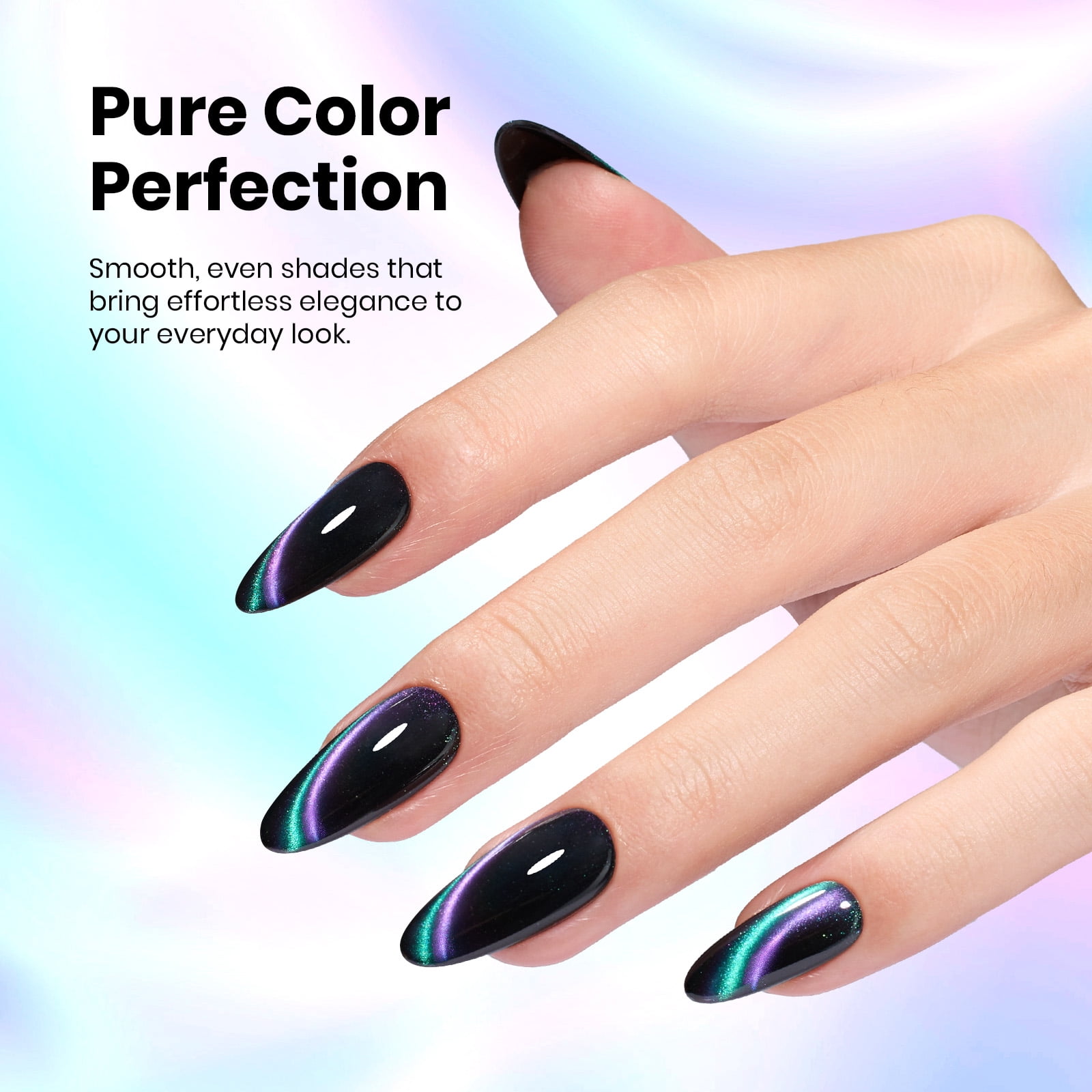 Beetles Stay Shining Gel Nail Polish, Cat Eye, Galaxy Drift, 0.51 fl oz
