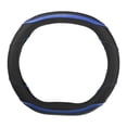 thumbnail image 1 of Cubierta para Volante de Coche Unique Bargains 35cm 13.78'' Microfibra Cuero Negro Azul, 1 of 6