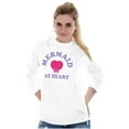 thumbnail image 4 of Mermaid Lovers Cute Seashell Heart Women's Long Sleeve T Shirt Brisco Brands M, 4 of 6