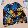 thumbnail image 6 of Sweatshirt For Womens Crewneck Wildflowers Butterfly Hoodies Teen Girls Cute, 6 of 7