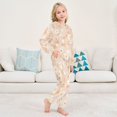 thumbnail image 6 of Fluffy Pajamas Set Fuzzy Winter Warm Pj Sets Pullover Tops and Long Pants Bunnies and Daisies Pattern X-Small, 6 of 8