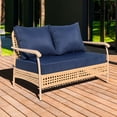 thumbnail image 3 of VIXLON 3 Piece Indoor/Outdoor Loveseat Settee Matching Chair Cushion Set 46" x 26", 3 of 7