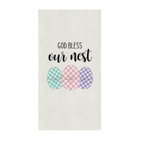 

PERZOE Easter Kitchen Washcloth Cartoon Print Oil Free Strong Adsorption Capacity Great Toughness Quick Drying Washing Dish Decorative Egg Pattern Easter Scouring Pad Kitchen Stuff