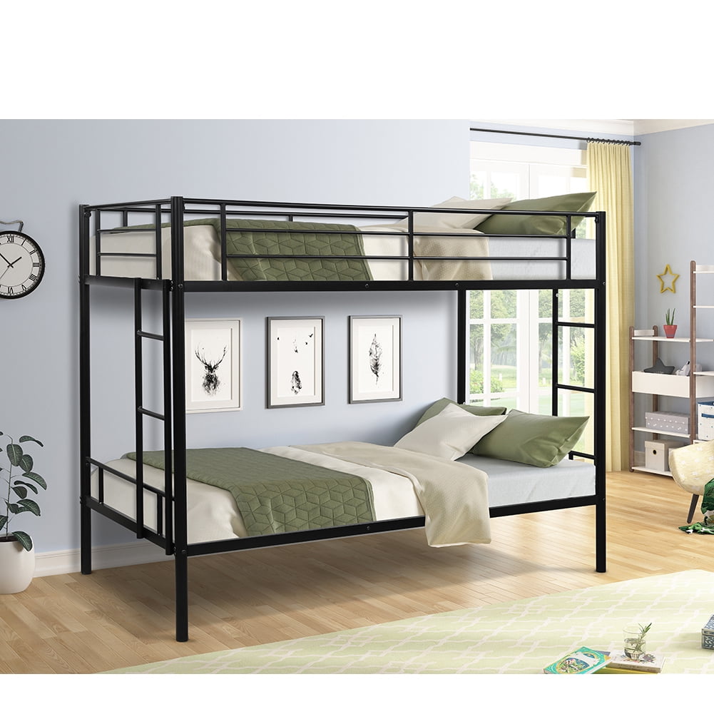 Twin Over Metal Bunk Bed With Two, Bunk Bed Clock