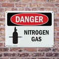 thumbnail image 4 of (2 Pack) Nitrogen Gas OSHA Danger Sign 18 Inch X 12 Inch Plastic Sign, Weather Resistant, UV Protected for Workplace, Business, and Construction Site, Made in the USA, 4 of 8