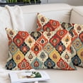 thumbnail image 2 of Vintage Moroccan Throw Pillow Cover 20 x 30 Inch Decorative Pillow Cover Abstract Bohemia Geometric Pattern Orange Lumbar Pillowcase Seasonal Rectangle Cushion Case for Couch Sofa Bed Living Room, 2 of 9