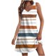 thumbnail image 1 of Faldas Largas de las Mujeres Impresas de Bolsillo sin Mangas con Cuello en V, Vestido Casual sin Posicionamiento, 1 of 5